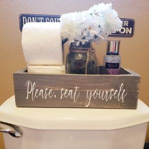 Toilet tank decor